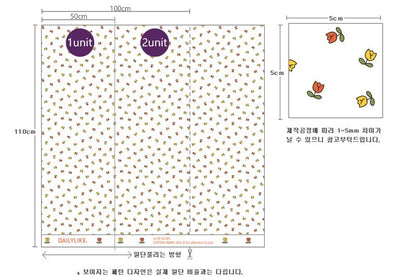 Dailylike cotton - Cute tulips Fabric - FO:REST Fabric 布恩堂Liberty fabrictana lawnjapanese fabricykk zipper