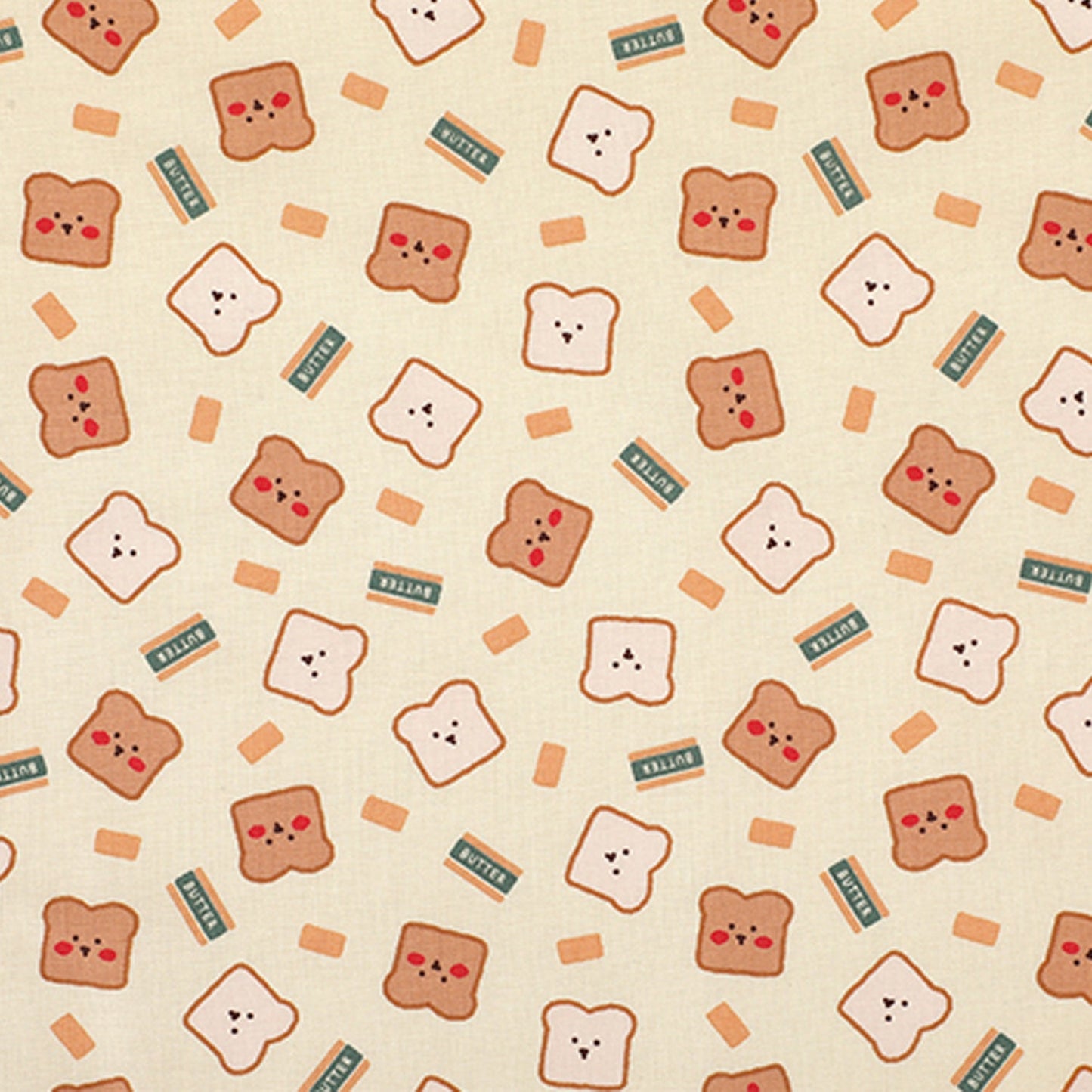 Dailylike cotton - Dong - gu bread Fabric - FO:REST Fabric 布恩堂Liberty fabrictana lawnjapanese fabricykk zipper