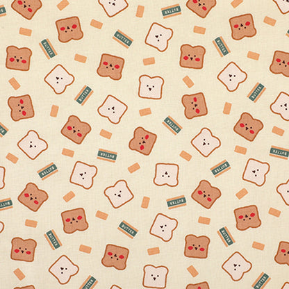 Dailylike cotton - Dong - gu bread Fabric - FO:REST Fabric 布恩堂Liberty fabrictana lawnjapanese fabricykk zipper