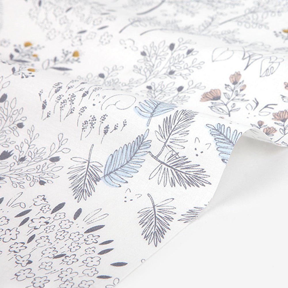 Dailylike - cotton - Find the animals Fabric - FO:REST Fabric 布恩堂Liberty fabrictana lawnjapanese fabricykk zipper