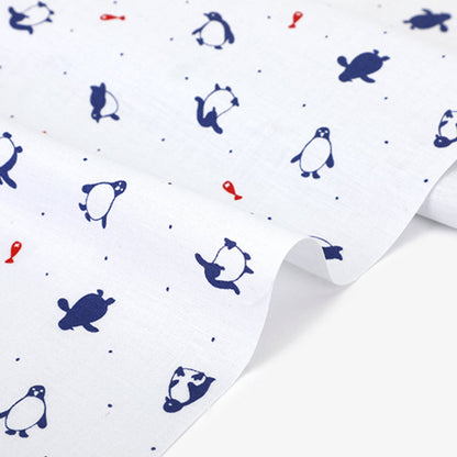 Dailylike cotton - Ice penguin Fabric - FO:REST Fabric 布恩堂Liberty fabrictana lawnjapanese fabricykk zipper