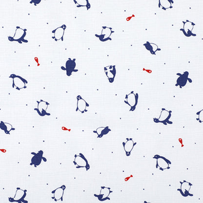 Dailylike cotton - Ice penguin Fabric - FO:REST Fabric 布恩堂Liberty fabrictana lawnjapanese fabricykk zipper