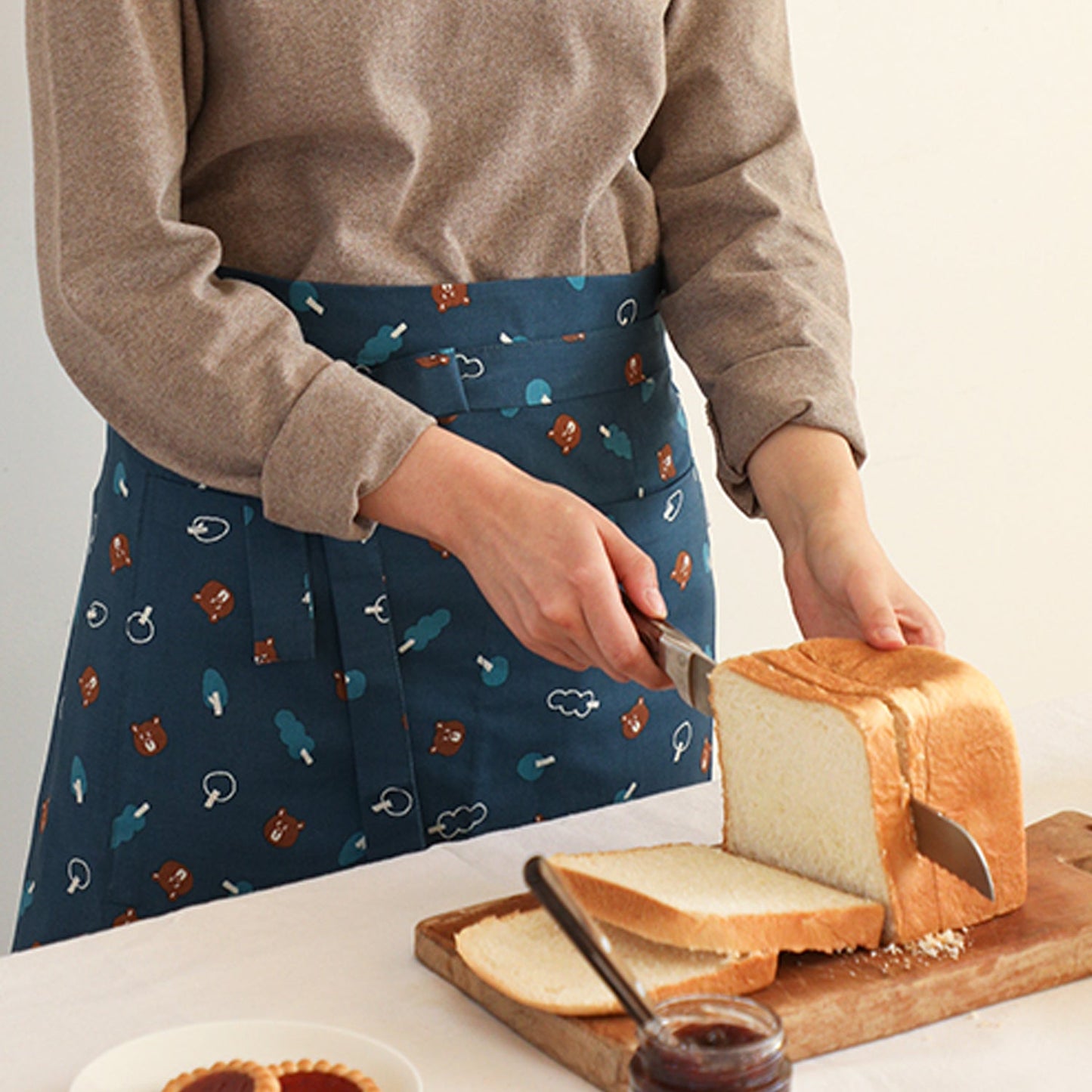Dailylike cotton - Lazy bear mini bear Fabric - FO:REST Fabric 布恩堂Liberty fabrictana lawnjapanese fabricykk zipper