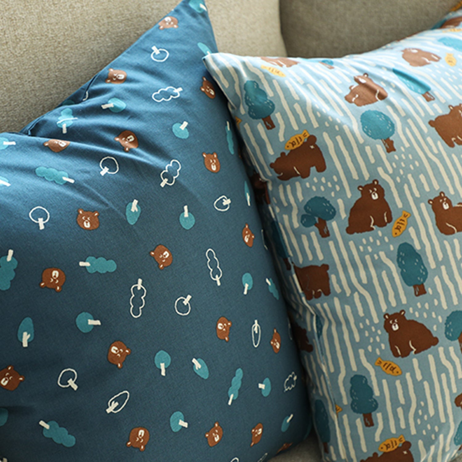Dailylike cotton - Lazy bear mini bear Fabric - FO:REST Fabric 布恩堂Liberty fabrictana lawnjapanese fabricykk zipper