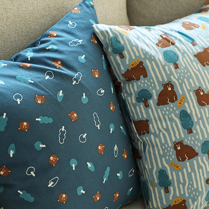 Dailylike cotton - Lazy bear mini bear Fabric - FO:REST Fabric 布恩堂Liberty fabrictana lawnjapanese fabricykk zipper