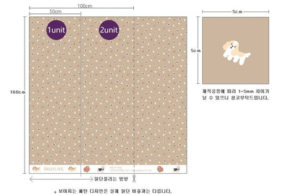 Dailylike - cotton - Pretty dog Fabric - FO:REST Fabric 布恩堂Liberty fabrictana lawnjapanese fabricykk zipper