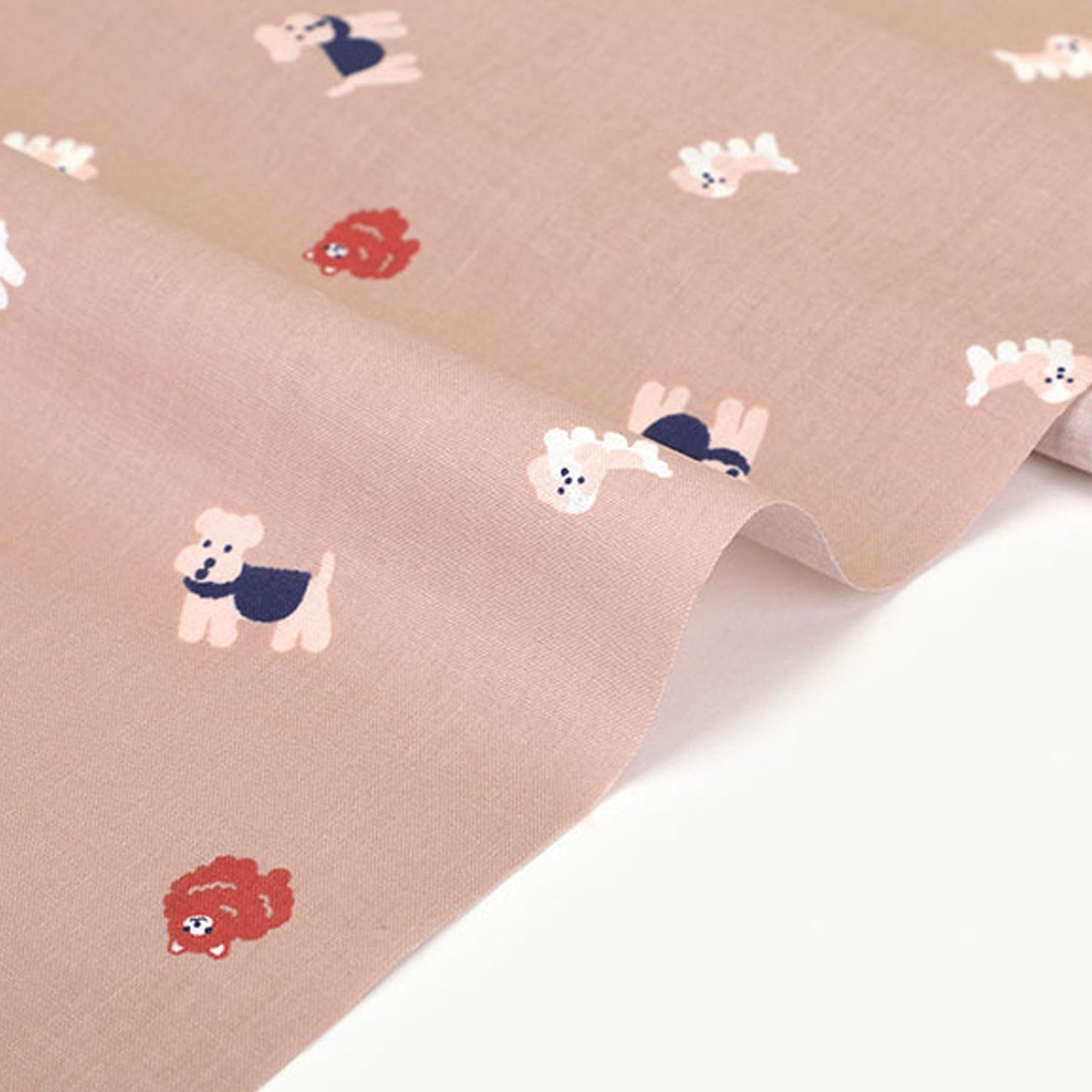 Dailylike - cotton - Pretty dog Fabric - FO:REST Fabric 布恩堂Liberty fabrictana lawnjapanese fabricykk zipper