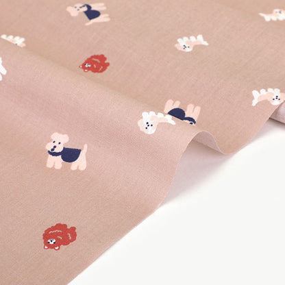 Dailylike - cotton - Pretty dog Fabric - FO:REST Fabric 布恩堂Liberty fabrictana lawnjapanese fabricykk zipper