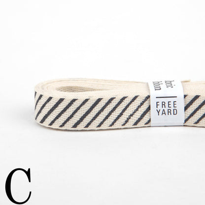 Dailylike - Cotton ribbon - FO:REST Fabric 布恩堂Liberty fabrictana lawnjapanese fabricykk zipper