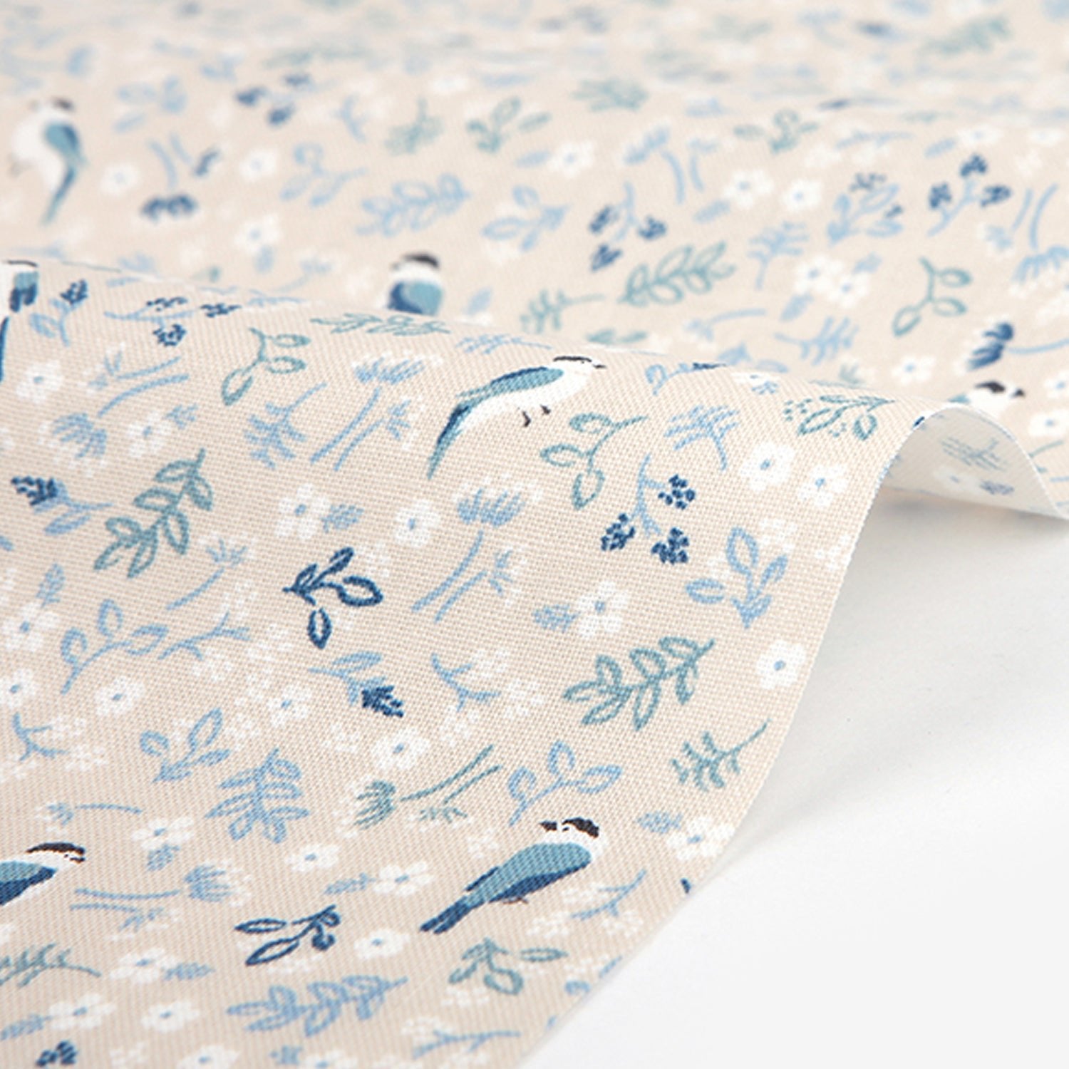 Dailylike cotton - Titmouse Birds Fabric - FO:REST Fabric 布恩堂Liberty fabrictana lawnjapanese fabricykk zipper