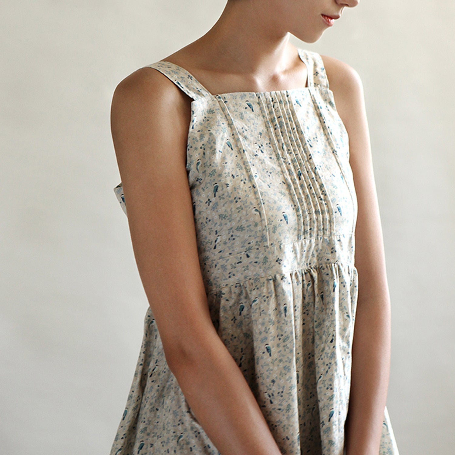 Dailylike cotton - Titmouse Birds Fabric - FO:REST Fabric 布恩堂Liberty fabrictana lawnjapanese fabricykk zipper