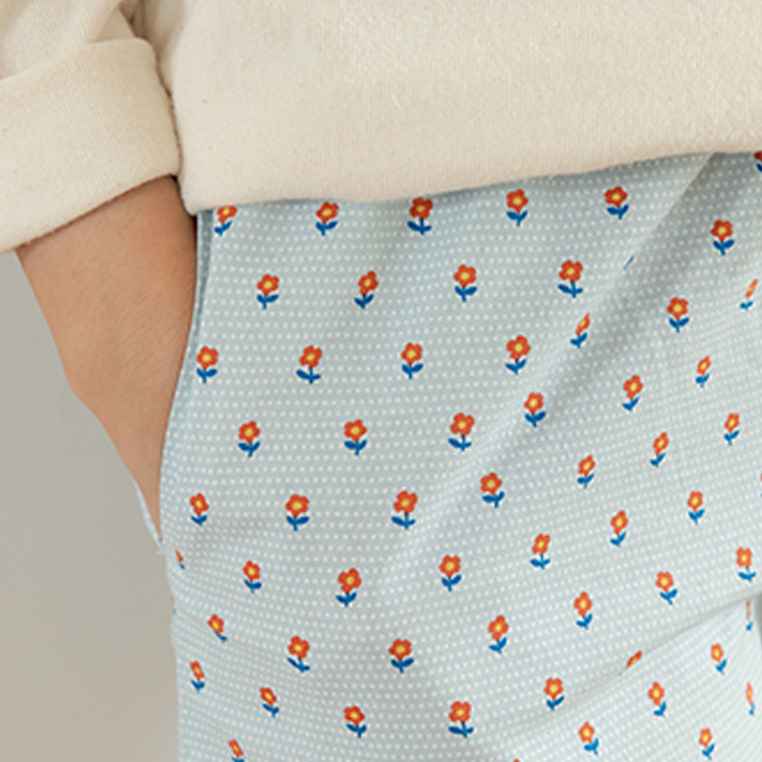 Dailylike cotton - Vintage flower mint Fabric - FO:REST Fabric 布恩堂Liberty fabrictana lawnjapanese fabricykk zipper
