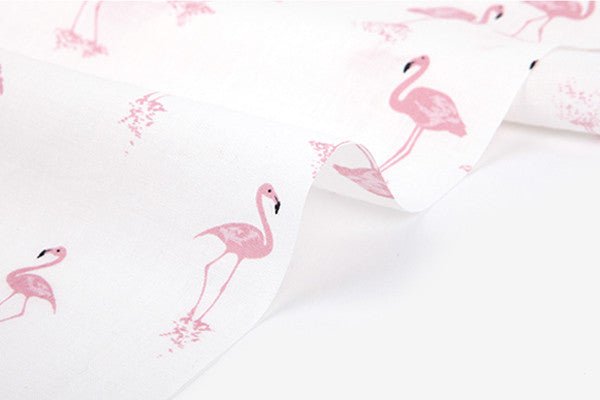 Dailylike Linen - Flamingo fabric - FO:REST Fabric 布恩堂Liberty fabrictana lawnjapanese fabricykk zipper