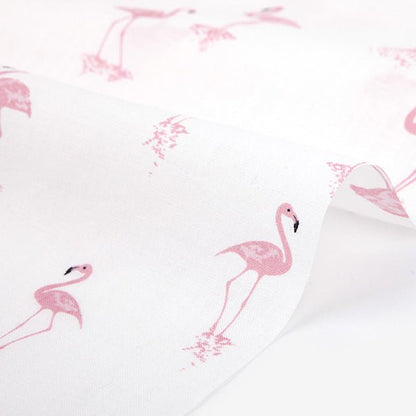 Dailylike Linen - Flamingo fabric - FO:REST Fabric 布恩堂Liberty fabrictana lawnjapanese fabricykk zipper