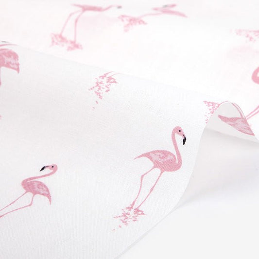 Dailylike Linen - Flamingo fabric - FO:REST Fabric 布恩堂Liberty fabrictana lawnjapanese fabricykk zipper