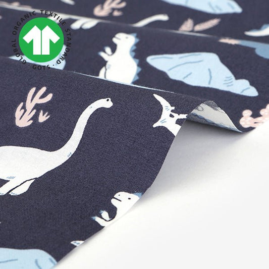 Dailylike - Organic cotton - dinosaur Fabric - FO:REST Fabric 布恩堂Liberty fabrictana lawnjapanese fabricykk zipper