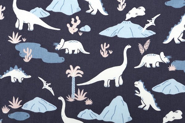 Dailylike - Organic cotton - dinosaur Fabric - FO:REST Fabric 布恩堂Liberty fabrictana lawnjapanese fabricykk zipper