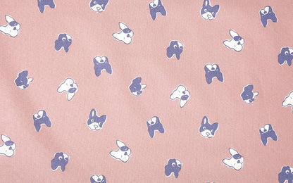Dailylike - Organic cotton - French Bulldog fabric - FO:REST Fabric 布恩堂Liberty fabrictana lawnjapanese fabricykk zipper