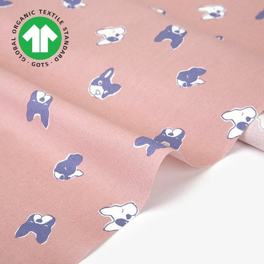 Dailylike - Organic cotton - French Bulldog fabric - FO:REST Fabric 布恩堂Liberty fabrictana lawnjapanese fabricykk zipper