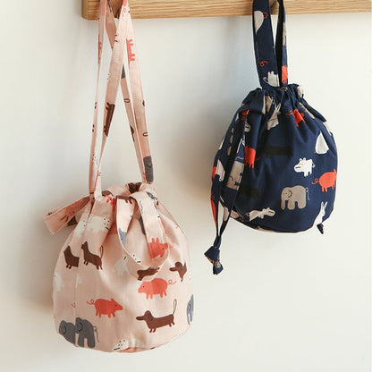 Dailylike - Organic cotton - Yaar animal fabric Pink - FO:REST Fabric 布恩堂Liberty fabrictana lawnjapanese fabricykk zipper