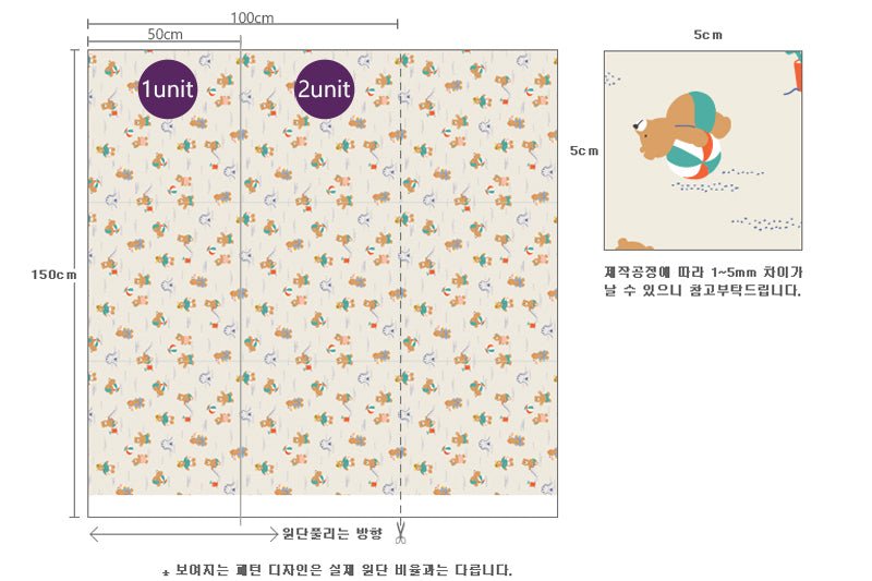 Dailylike oxford - Beach bear Fabric - FO:REST Fabric 布恩堂Liberty fabrictana lawnjapanese fabricykk zipper