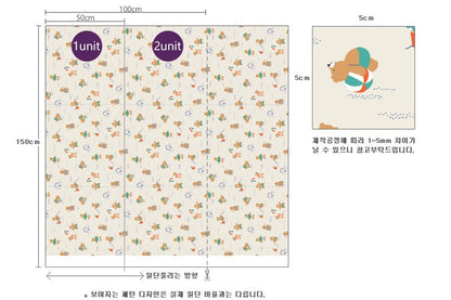 Dailylike oxford - Beach bear Fabric - FO:REST Fabric 布恩堂Liberty fabrictana lawnjapanese fabricykk zipper