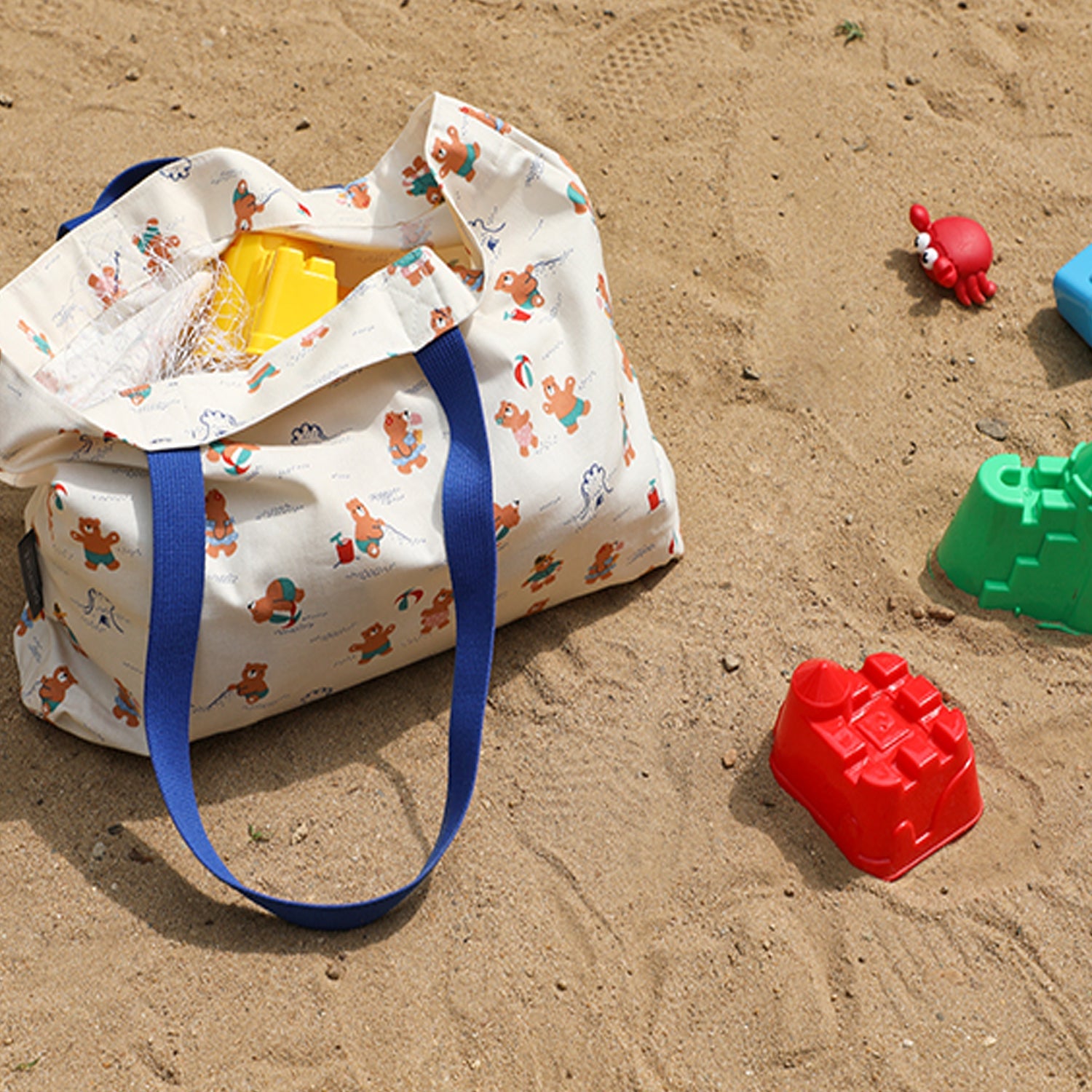 Dailylike oxford - Beach bear Fabric - FO:REST Fabric 布恩堂Liberty fabrictana lawnjapanese fabricykk zipper