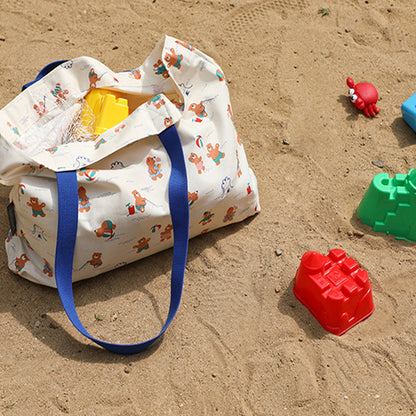 Dailylike oxford - Beach bear Fabric - FO:REST Fabric 布恩堂Liberty fabrictana lawnjapanese fabricykk zipper