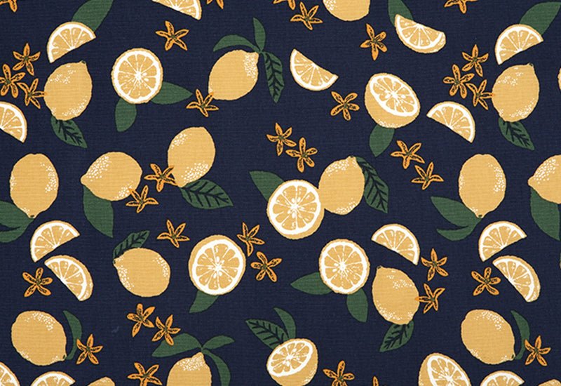 Dailylike oxford - Lemon Fabric - FO:REST Fabric 布恩堂Liberty fabrictana lawnjapanese fabricykk zipper
