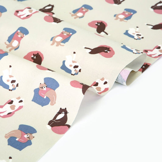 Dailylike oxford - SimSim Cat Fabric - FO:REST Fabric 布恩堂Liberty fabrictana lawnjapanese fabricykk zipper