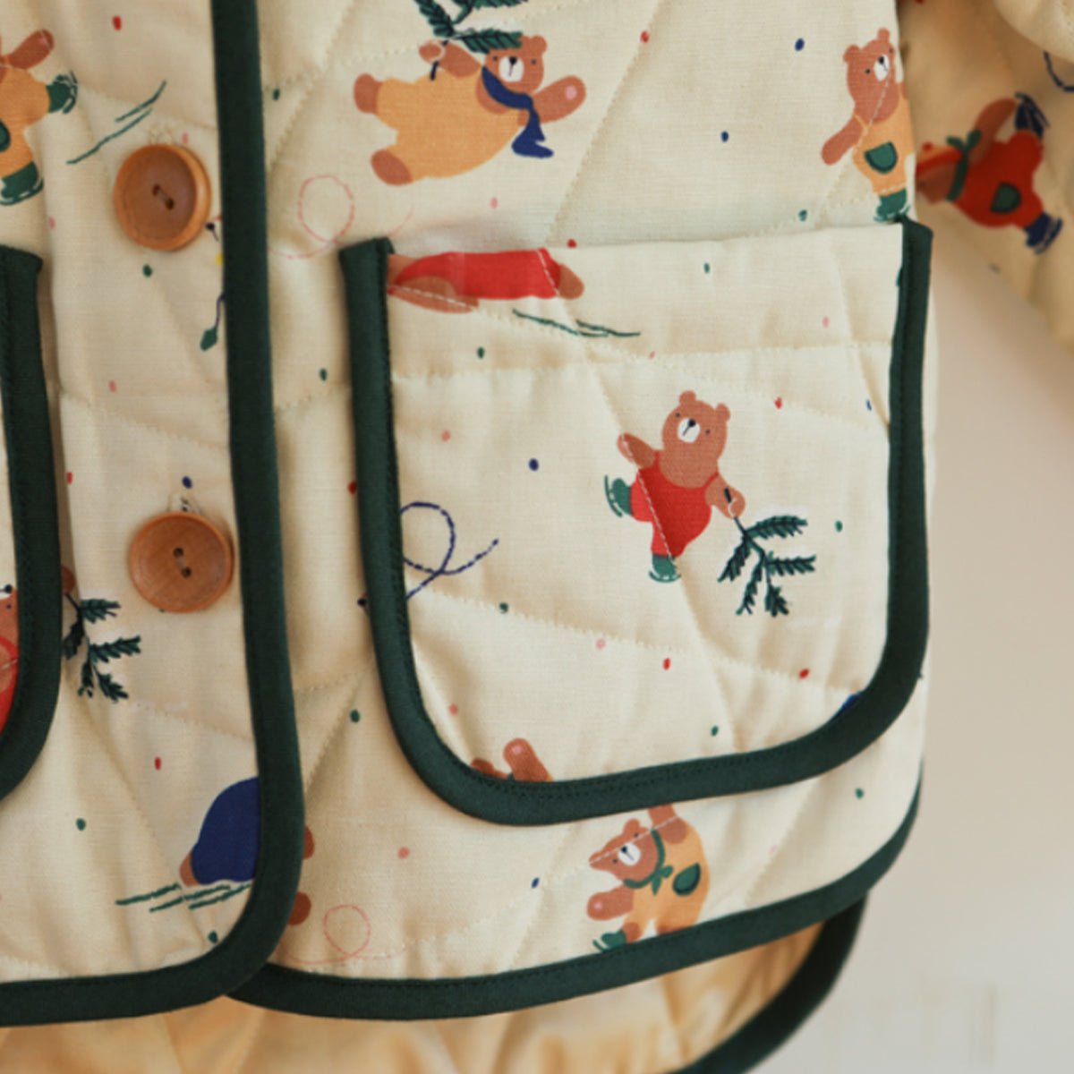 Dailylike oxford - Skate bear Fabric - FO:REST Fabric 布恩堂Liberty fabrictana lawnjapanese fabricykk zipper