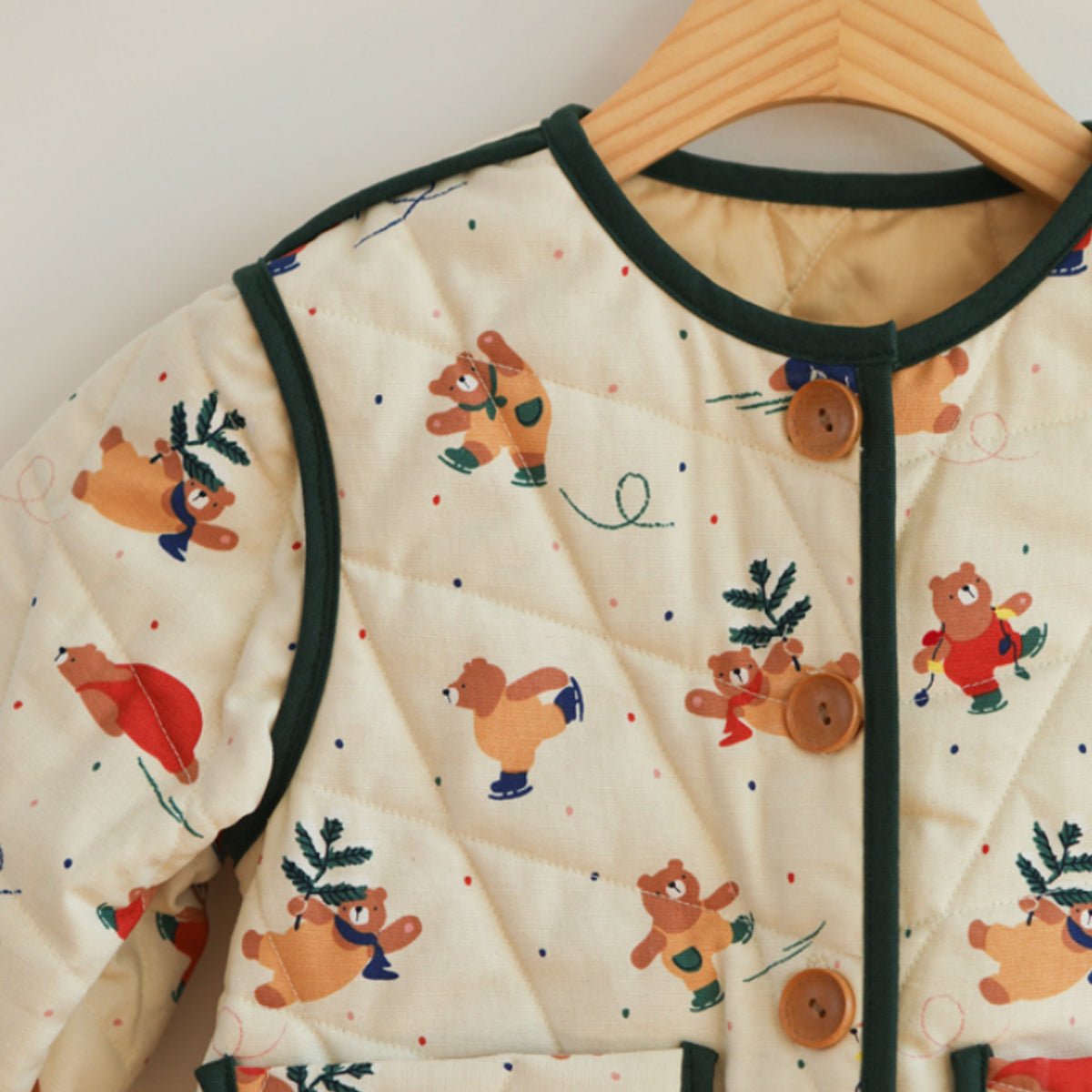 Dailylike oxford - Skate bear Fabric - FO:REST Fabric 布恩堂Liberty fabrictana lawnjapanese fabricykk zipper