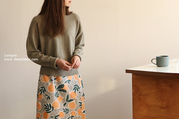 Dailylike oxford - Sweet fruits fabric - FO:REST Fabric 布恩堂Liberty fabrictana lawnjapanese fabricykk zipper