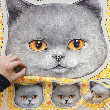 DIY PRECUT - Lovely face (90X45cm) - FO:REST Fabric 布恩堂Liberty fabrictana lawnjapanese fabricykk zipper