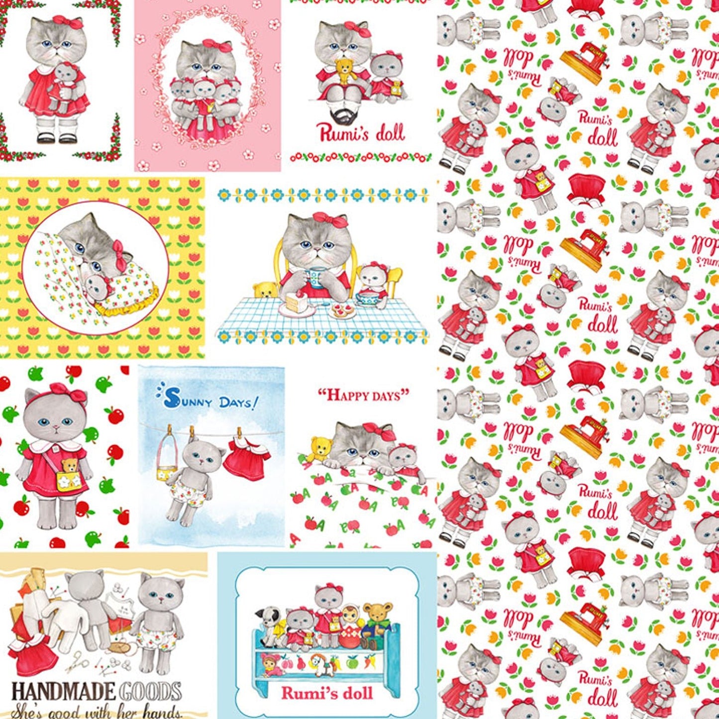 DIY PRECUT - Rumi's doll (90X110cm) - FO:REST Fabric 布恩堂Liberty fabrictana lawnjapanese fabricykk zipper