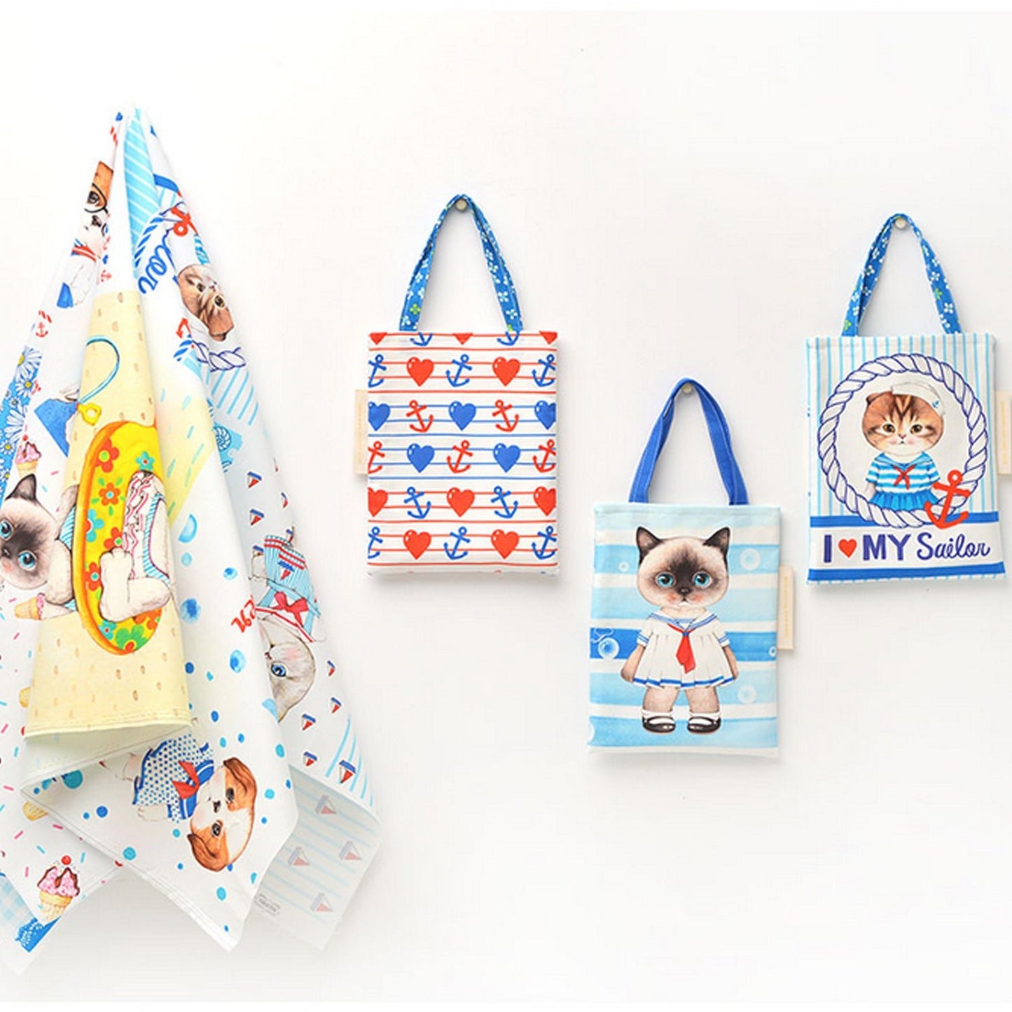 DIY PRECUT - Summer Cats (90X110cm) - FO:REST Fabric 布恩堂Liberty fabrictana lawnjapanese fabricykk zipper
