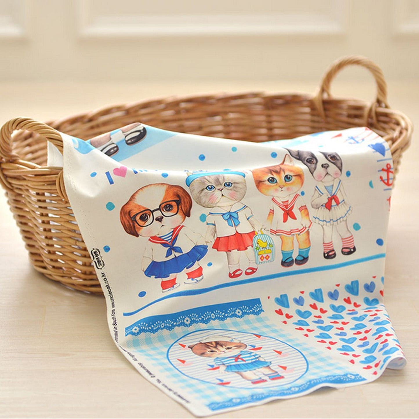 DIY PRECUT - Summer Cats (90X110cm) - FO:REST Fabric 布恩堂Liberty fabrictana lawnjapanese fabricykk zipper