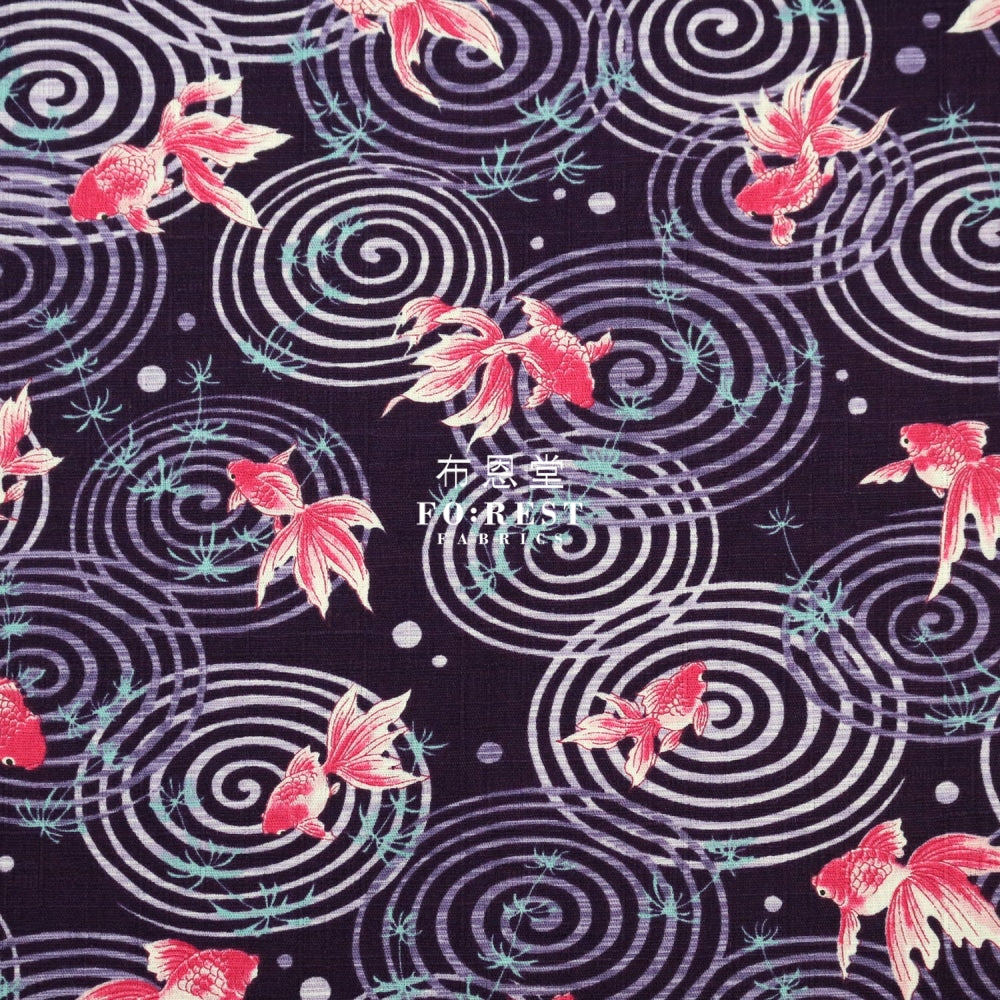 Dobby - Goldfish Fabric Purple