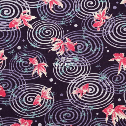 Dobby - Goldfish Fabric Purple