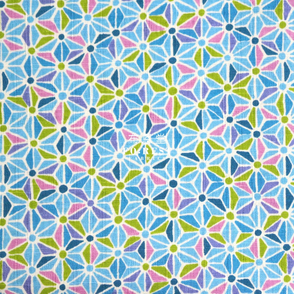 Dobby - Japanese Asanoha Style Fabric Lt.blue