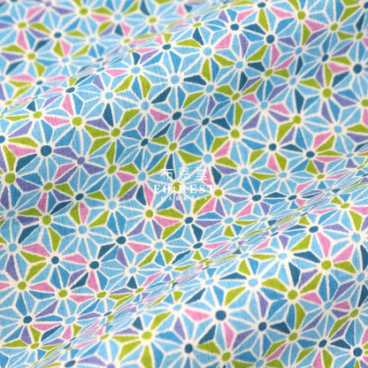 Dobby - Japanese Asanoha Style Fabric Lt.blue