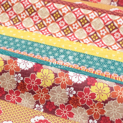 Dobby - Japanese Sakura Fabric B Orange