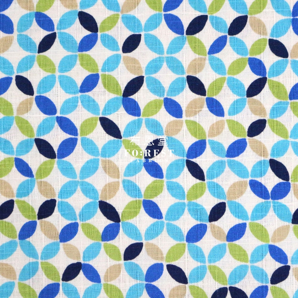 Dobby - Japanese Shippo Style Fabric Blue