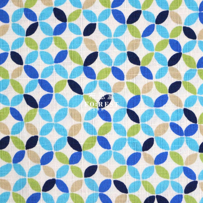 Dobby - Japanese Shippo Style Fabric Blue