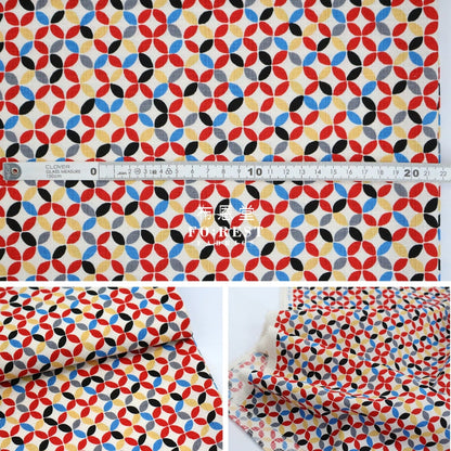 Dobby - Japanese Shippo Style Fabric Red