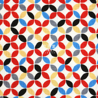 Dobby - Japanese Shippo Style Fabric Red