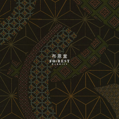 Dobby - Japanese Style Geometric Brown