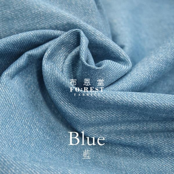 double gauze - faux denim fabric - forest-fabric