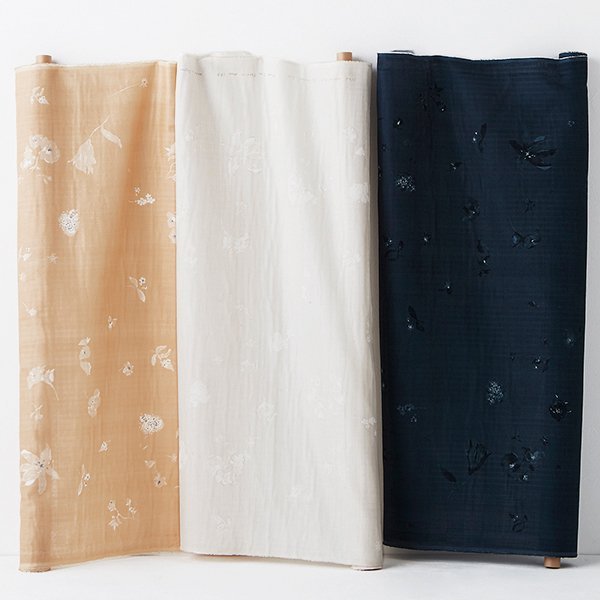 double gauze - New morning II B - Nani Iro fabric 二重紗 - FO:REST Fabric 布恩堂Liberty fabrictana lawnjapanese fabricykk zipper