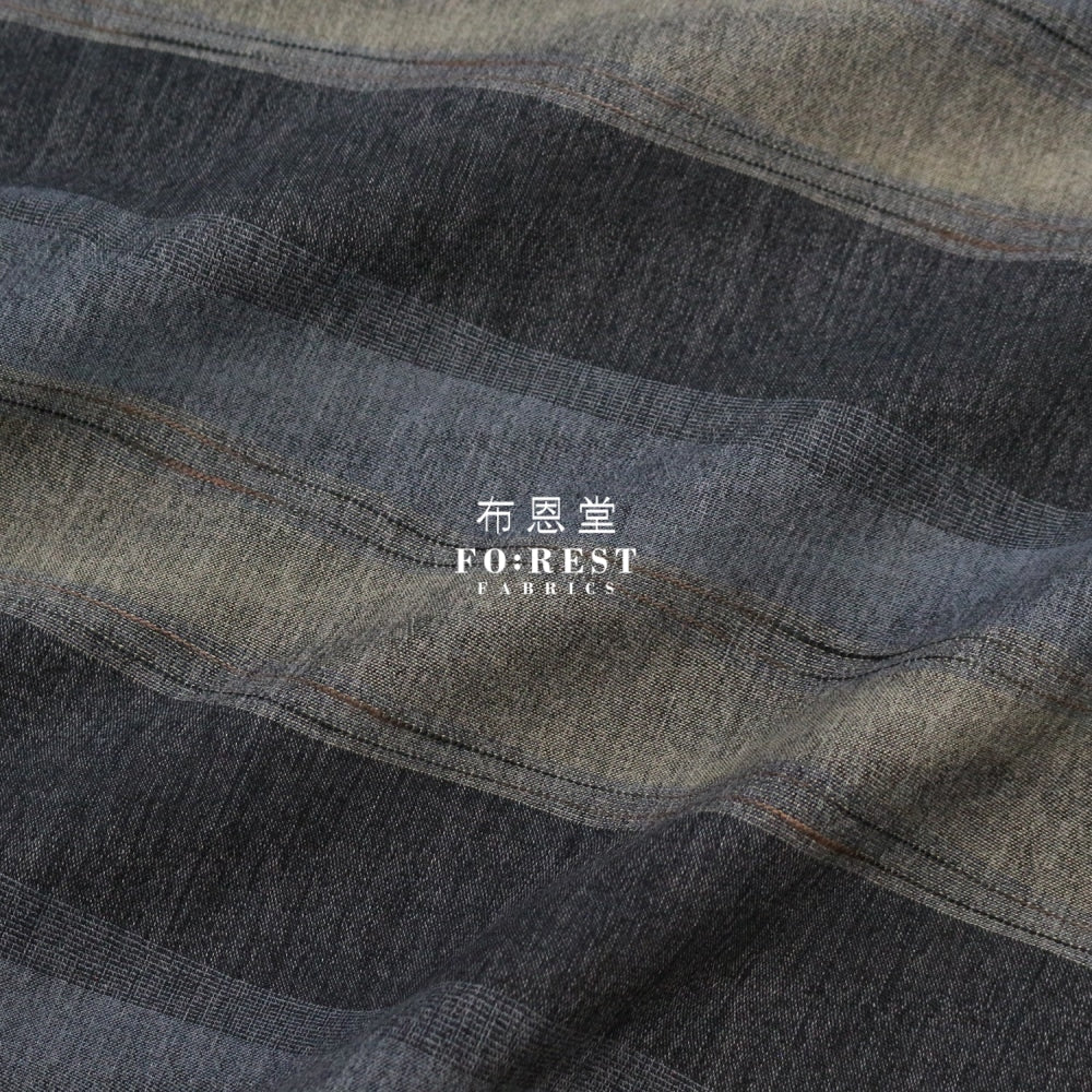 Echigo Staggered Weave - Wave Fabric Blueblack Dobby